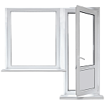 Пластиковая балконная дверь с окном (Термоокно)